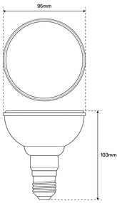 Lampada LED PAR30 12W 110° Colore Bianco Freddo 6.000K