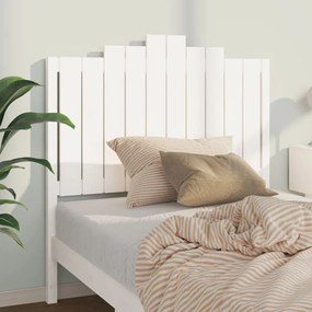 Testiera per letto bianca 106x4x110cm in legno massello di pino