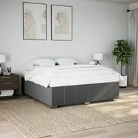 Giroletto senza Materasso Grigio Scuro 180x200 cm Tessuto 3284854