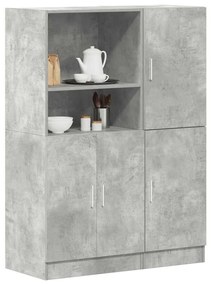Set Di Mobili Da Cucina 2 Pz Grigio Cemento İn Truciolato /