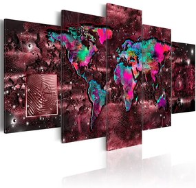 Quadro  Ruby Journey  Colore rosso bordeaux, Dimensioni e Misure 100x50