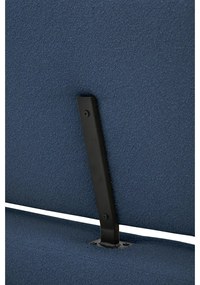 Letto matrimoniale imbottito blu scuro con doghe in legno 140x200 cm Odette - Scandic