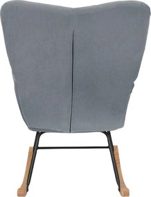 Poltrona a dondolo in velluto grigio Elza - Støraa