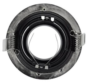 Portafaretto Tondo da Incasso GU10 Foro Ø92mm Orientabile Colore Nero