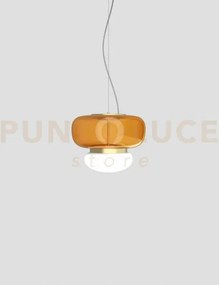 Faro sospensione p ambra scura bianco ottone verniciato l3202 led ...