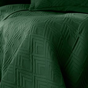 Copriletto verde scuro in microfibra con rivestimento trapuntato 220x240 cm Ophelia – Restilo