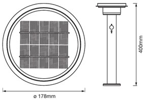Ledvance - LED Dimmerabile solare lampada con sensore CIRCLE LED/6W/3,2V IP44
