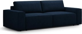 Divano letto blu scuro in tessuto bouclé 247 cm Jodie - Micadoni Home