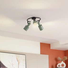 Lindby fatto da soffitto Ovelia, verde/nero, a 3 luci, ferro