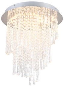 Apparecchio a soffitto LED in argento ø 45 cm Pomp - Trio