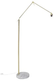 Lampada da terra moderna regolabile oro - Editor