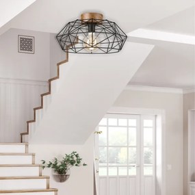 Brilagi - Plafoniera WOODY BASKET 1xE27/60W/230V rovere/noce