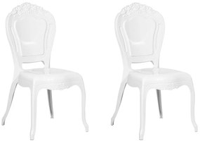 Set di 2 sedie plastica bianca VERMONT Beliani