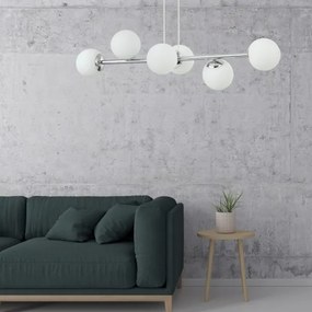 Lampadario a sospensione con cavo MADDIE 5xE14/5W/230V cromo lucido