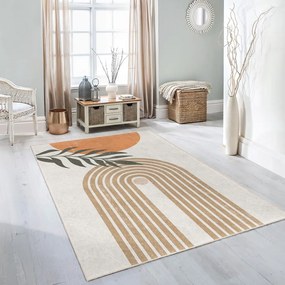 Tappeto color crema lavabile 80x150 cm Dot Arch – Mila Home
