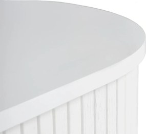 Tavolino da salotto bianco effetto rovere 60x120 cm Nola – Unique Furniture