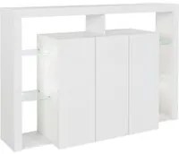 Credenza moderna 3 ante 150 150x40x100cm - SOLSTICE Colore: bianco laccato lucido