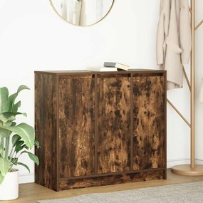 Credenza Rovere Fumo 85x34x76 Cm İn Legno Multistrato /