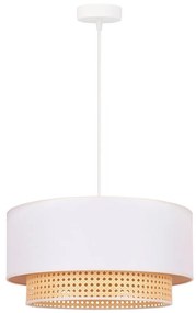 Duolla - Lampadario su filo BOHO 1xE27/15W/230V d. 45 cm cremoso/rattan