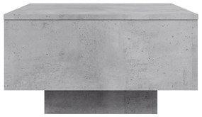 Tavolino da Salotto Grigio Cemento 55x55x31cm Legno Multistrato