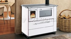 Royal Betty 4.5 New Cucina A Legna 6kw 100x65x85 Cm In Acciaio Smaltato Bianco