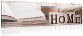 Stampa su tela – Lettere di legno con scritta Home