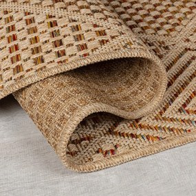 Passatoia da esterno in colore naturale 80x230 cm Nora Diamond - Flair Rugs