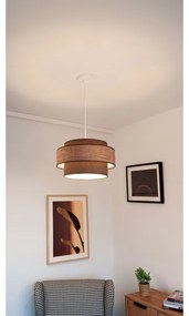 Lampadario a sospensione con filo GRACE 1xE27/60W/230V diametro 40 cm marrone/beige