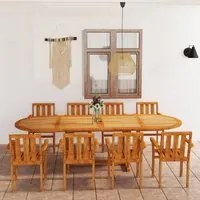 Set da Pranzo 9 pz in Legno Massello di Teak 3059620