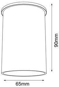 Shilo 1109 - Faretto ARIDA 1xGU10/15W/230V 9 cm nero