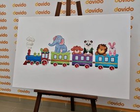 Stampa su tela – Trenino con animali