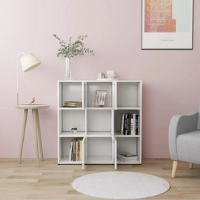 Libreria bianca 90x30x90 cm in legno multistrato