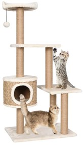 Albero per gatti con palo tiragraffi 123 cm in giunco