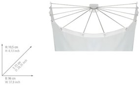 WENKO 23863100 - Supporto doccia 96x72 cm acciaio inox/bianco