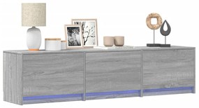Mobile Porta Tv Con Led Grigio Sonoma 165x34x40cm İn Truciolato /