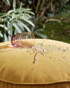 Kave Home - Pouf rotondo Nedra Ã˜ 70 cm senape