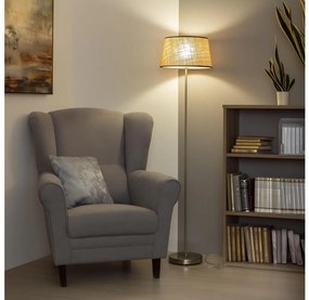 Brilagi - Lampada da terra a LED CERIA 1xE27/40W/230V Ø 35 cm beige/cromo opaco