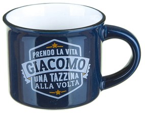 Tazzina caffè con nome Giacomo in gres porcellanato