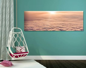 Quadro su tela – Tramonto dalla finestra dell'aereo