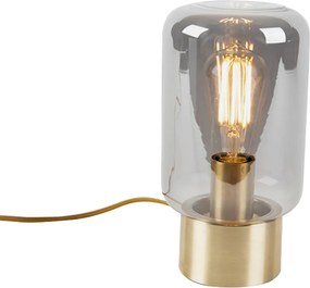 Lampada da tavolo di design in ottone con vetro fumé - Bliss Cute