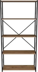 Libreria 5 Ripiani Stile Industrial 88x34x180 Jacob Rovere