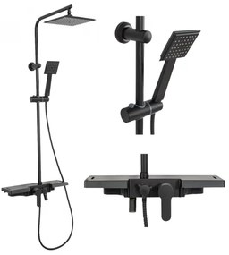 REA-P0636 - Set doccia BRAVO nero opaco