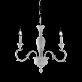 Bonetti Illumina - 3-light chandelier Fiorenza Bianco Shabby