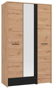 CADDIE - armadio tre ante moderno minimal in legno