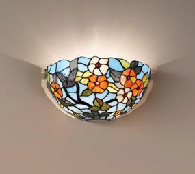 Applique tiffany l.30xh.17xp.15 cm 1 luce attacco e27 butterfly