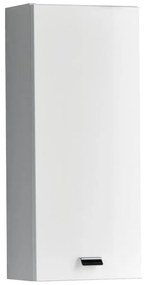 Pensile bagno Rimini bianco in mdf, 1 anta apertura da sinistra P 18 x L 30 x H 70 cm