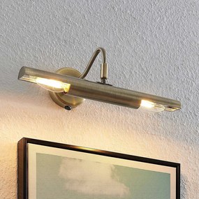 Lampada per quadri Lindby Hidari, ottone, metallo, interruttore, E14