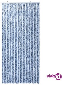 vidaXL Zanzariera Blu Bianco e Argento 100x220 cm Ciniglia