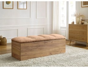 Panca in rosa chiaro e colore naturale Kumo - Bobochic Paris