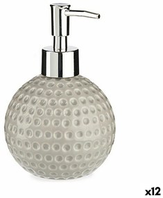 Dispenser di Sapone Golf Ceramica Grigio Metallo 12 Unità (300 ml)